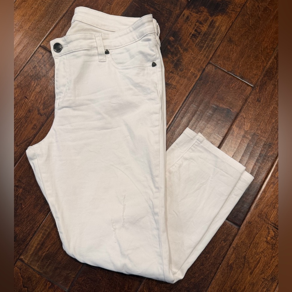 Kut from the Kloth White Ankle Skinny Jeans size 14
